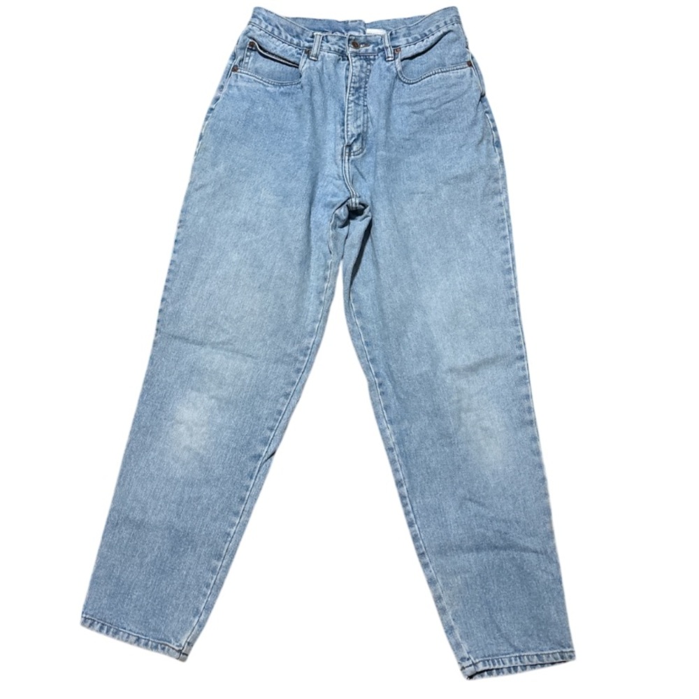 Light Blue Vintage High Rise Wasted Relaxed Fit Jeans Size 10